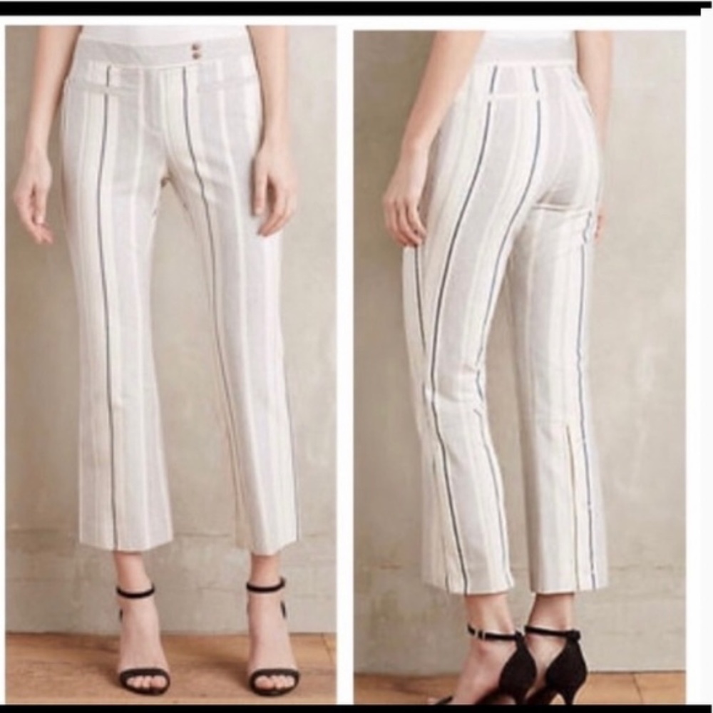 Striped Charlie Crop Flare Pants by Cartonnier Size 2